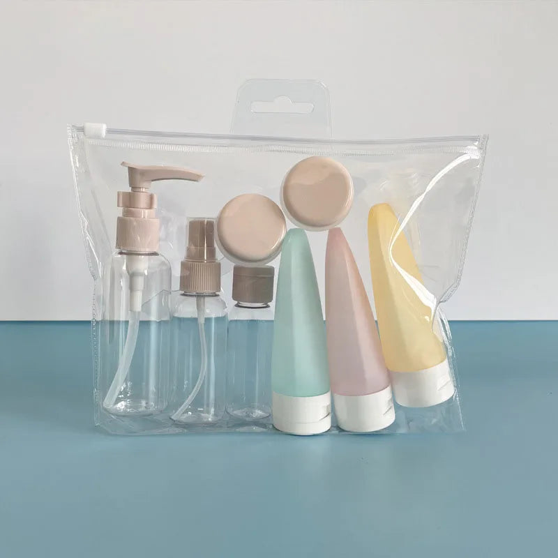 Perfume Bottle Set Spray Lotion Shampoo Shower Tube Bottling Refill Cosmetic Travel Liquid Container Portable Tool