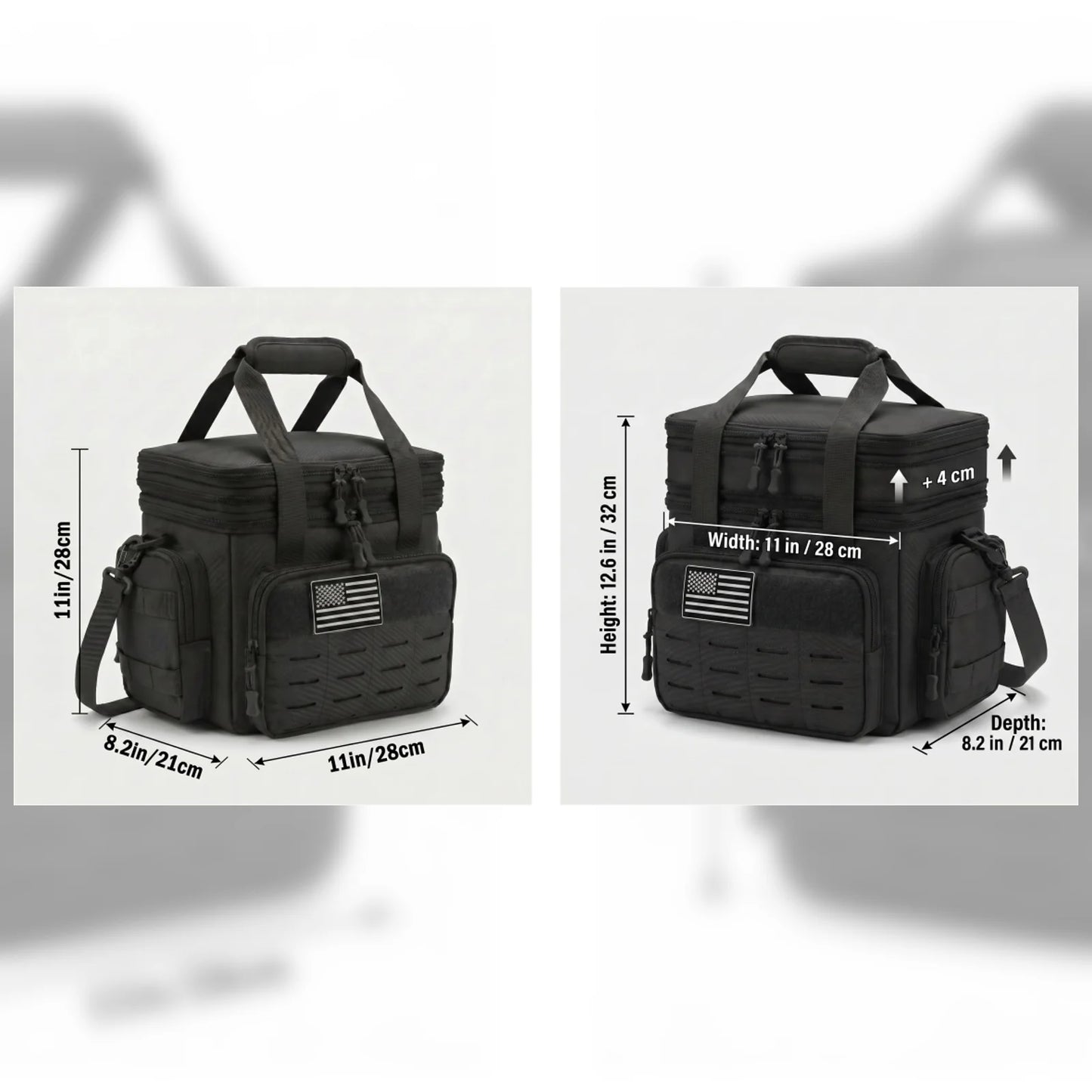 18L Insulated Lunch Bag Tactical Cooler Box for Men Women Expandable Leakproof Thermal Lunch Box Work Office Adults Reusable Large Capacity Meal Prep Bag Heavy Duty Camping Picnic Outdoor Travel School Commuter Construction W