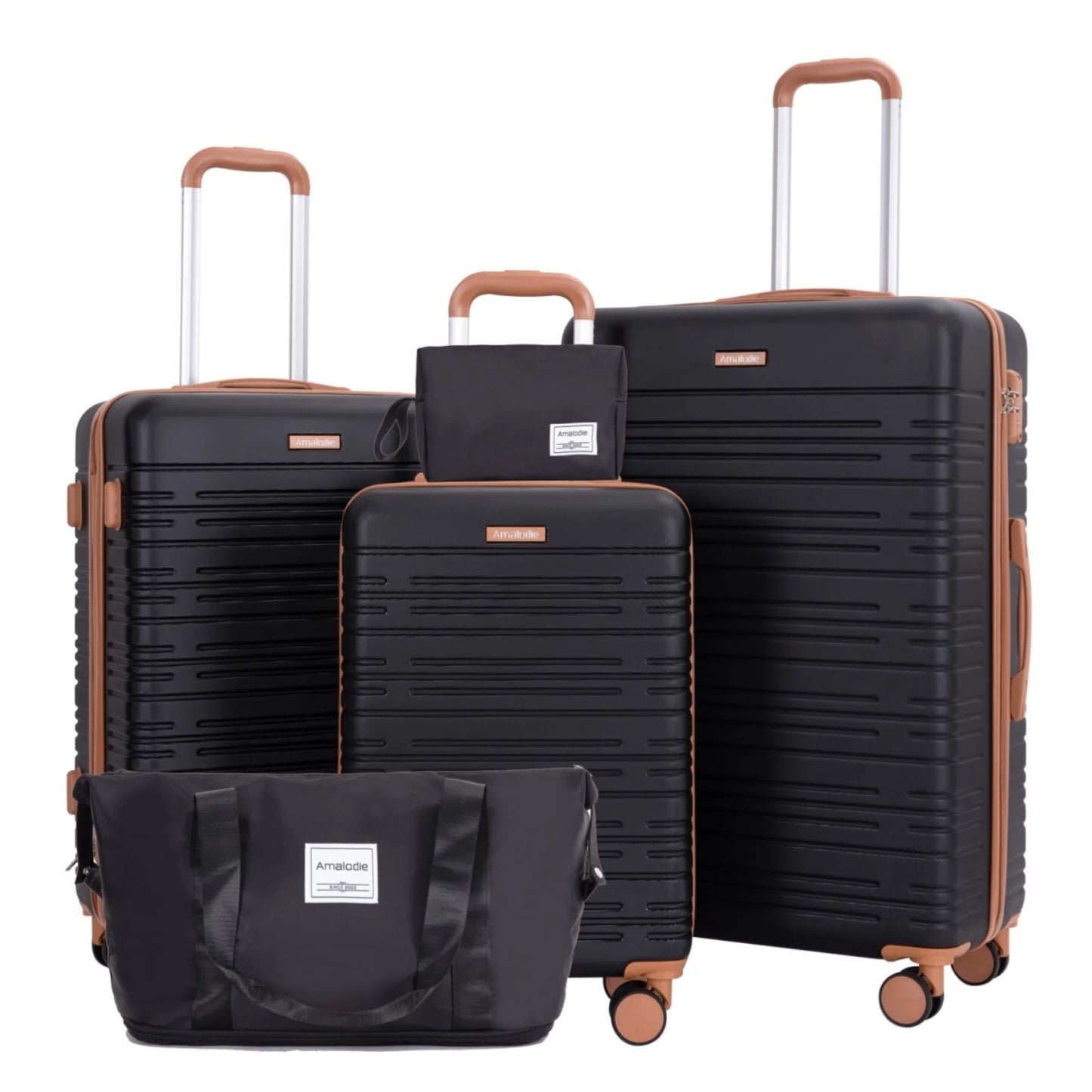 Travelhouse CN 5-Piece ABS Spinner Luggage Set With TSA Lock