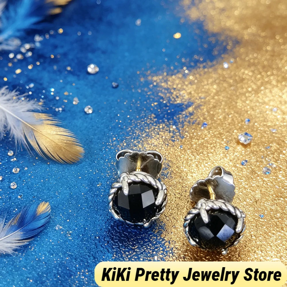 Sterling Silver Zircon Earrings 925 Elegant Gift Idea