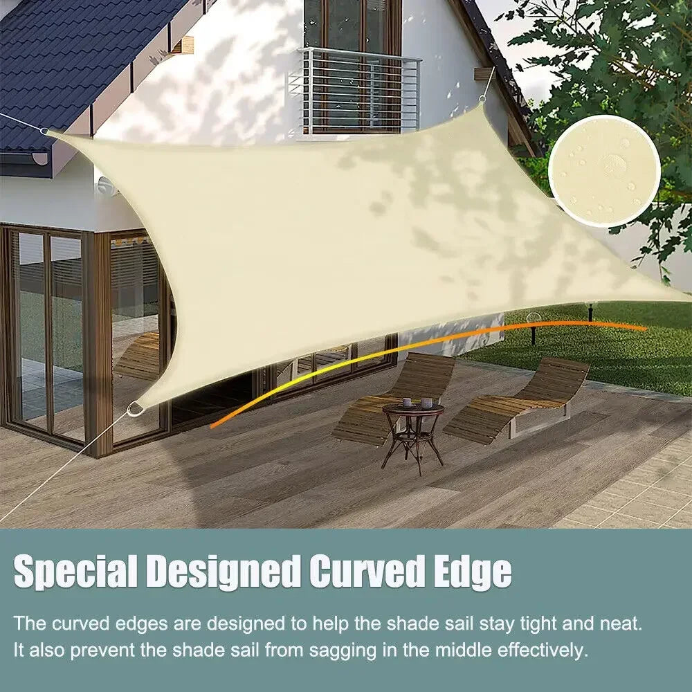 Waterproof Shade Sail For Outdoor Canopy And Patio