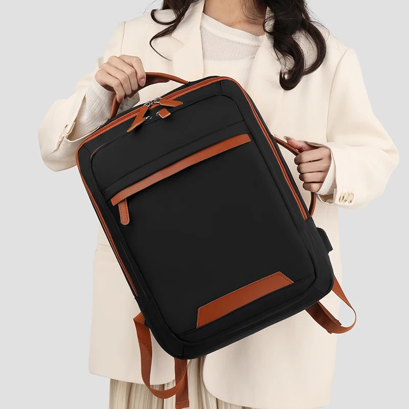 Oghuafee Large-Capacity Expandable Computer Backpack, Lightweight Commuter Backpack, Dry and Wet Separation Unisex Casual Nylon Backpack, Suitable for Commuting, Travel, Etc