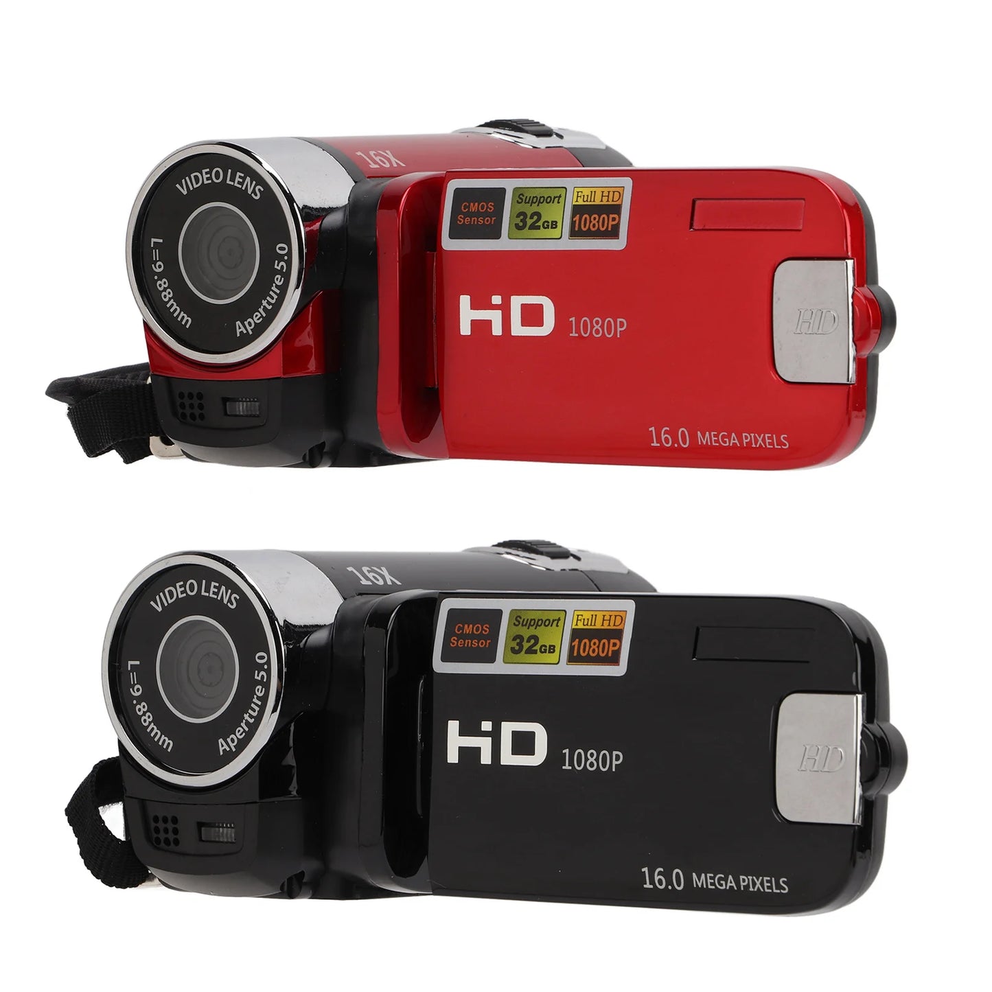 Digital Video Camcorder Portable Full HD 1080P 270° Rotation Handheld 16MP Digital Camcorders for Family for Kids for Gifts