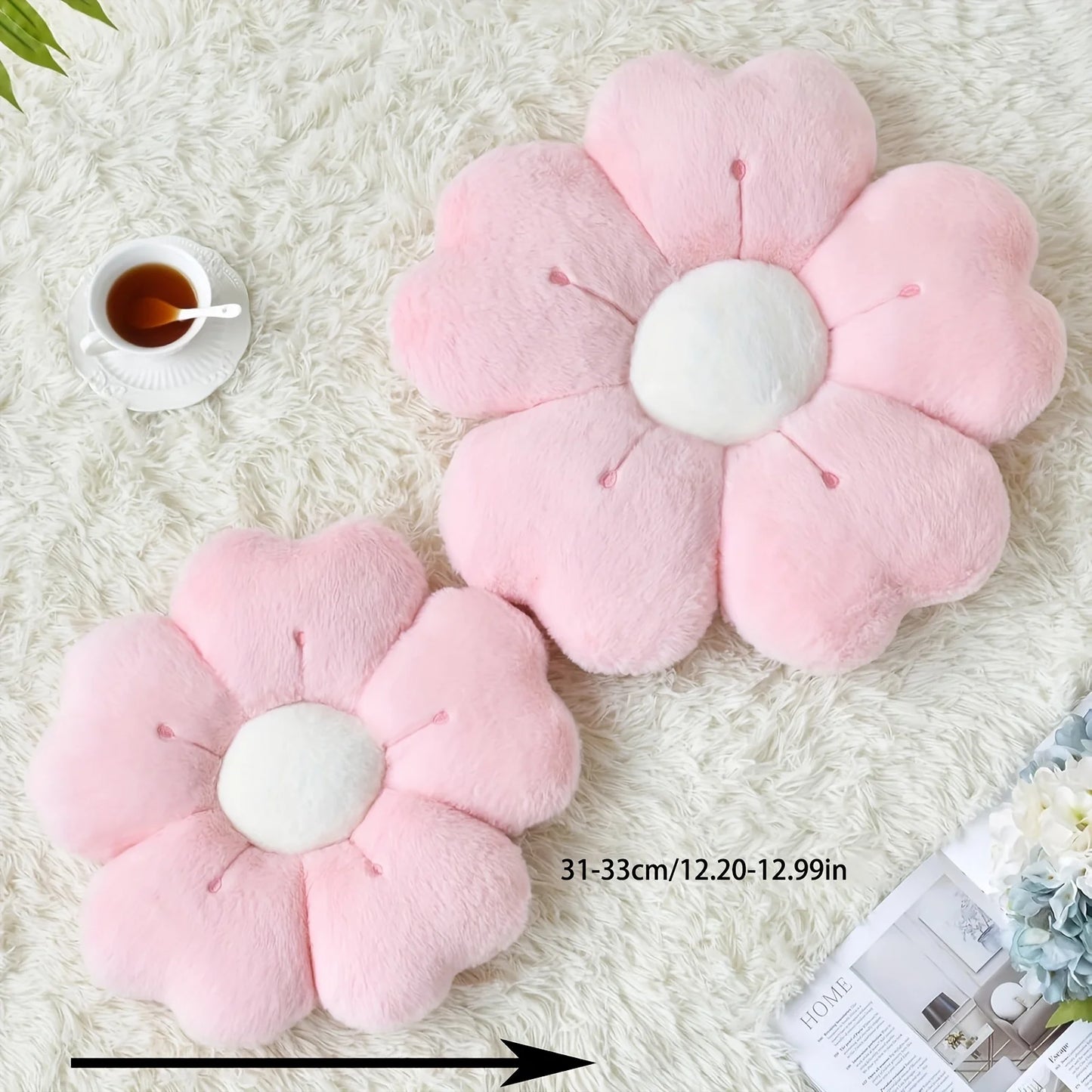 Soft Plush Daisy Throw Pillow Cushion For Bed And Sofa