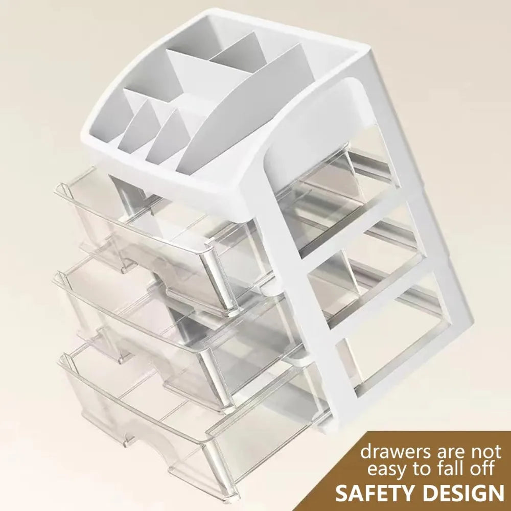 AEDG Multi-Layer Desktop Storage Box Organizer for Cosmetics and Jewelry
