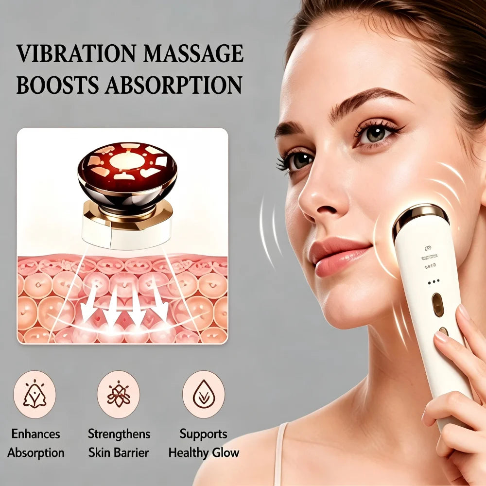 3 In 1 Light Therapy Facial Device V Shaped Massager