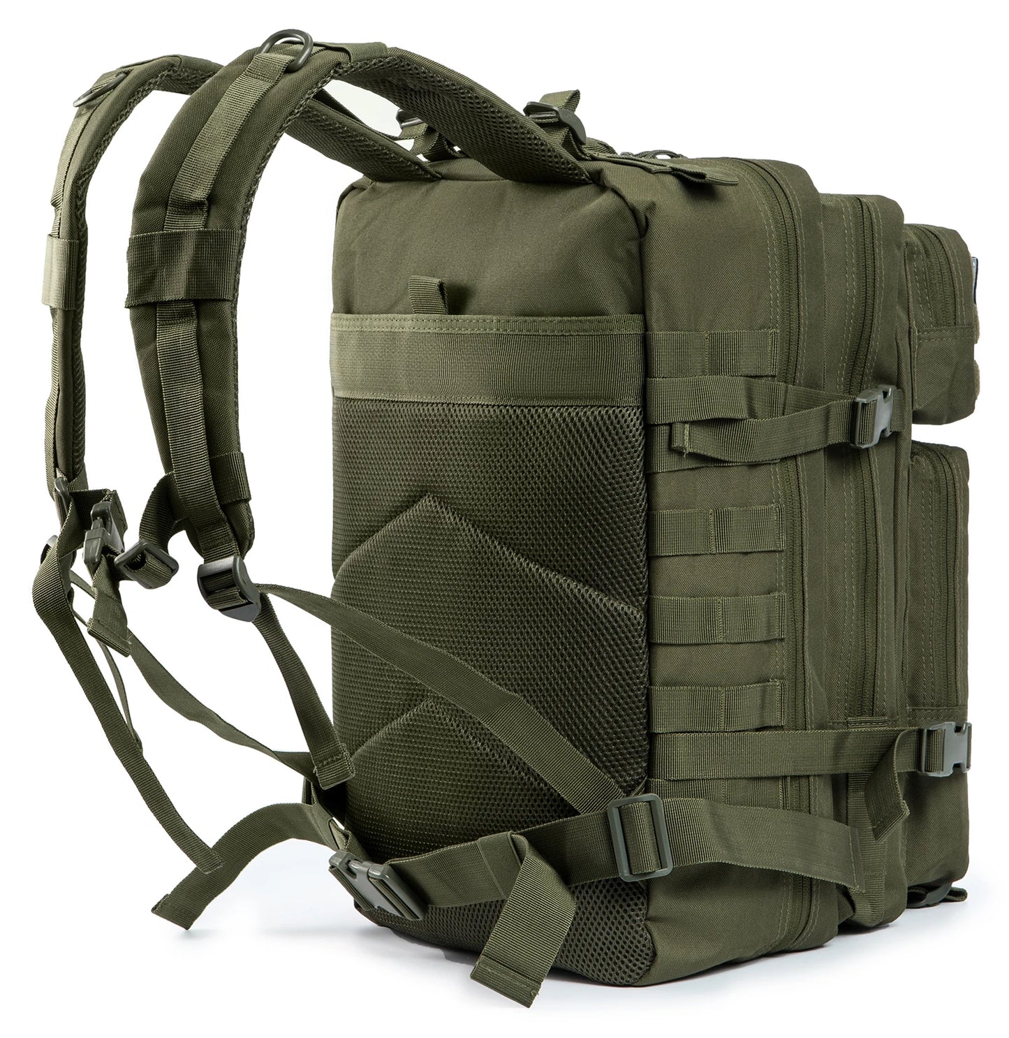 45L Tactical Travel Backpack Molle Large Capacity Multi Pocket Storage Bag Durable Wear Resistant Camping Hiking Trekking Bushcraft Daypack Heavy Duty Rucksack For Men Women Business Trips Mountain Climbing Daily Commute Lugg