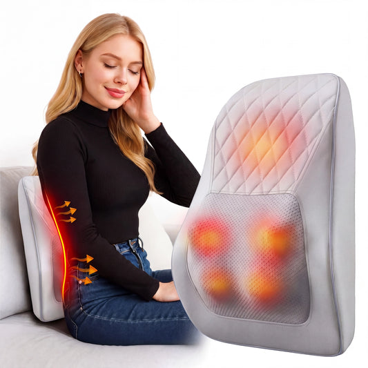 HIMOUTA Back Massager Pillow With Heat 3D Kneading For Neck And Shoulders
