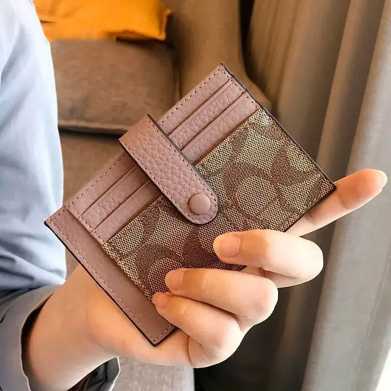 Monogram Ultra Thin Card Holder Ins Style Wallet For Women