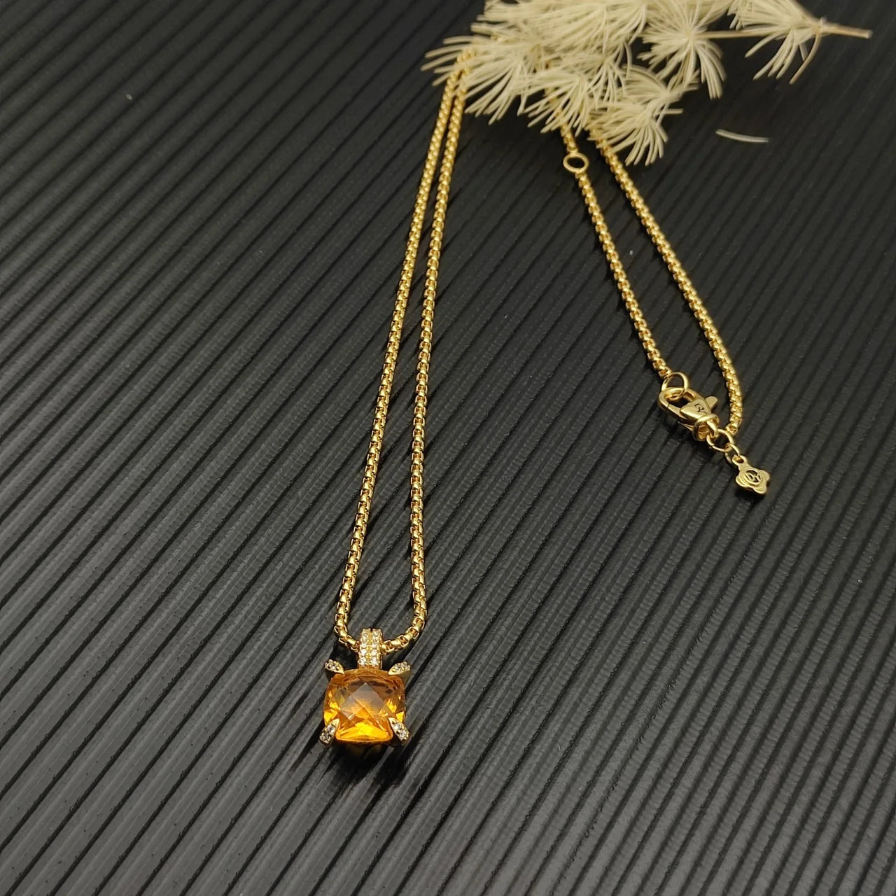 Zircon Square Diamond Cross Necklace Unisex Fine Jewelry