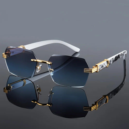 Rimless Sunglasses Frameless Classic Square Unisex UV Protection