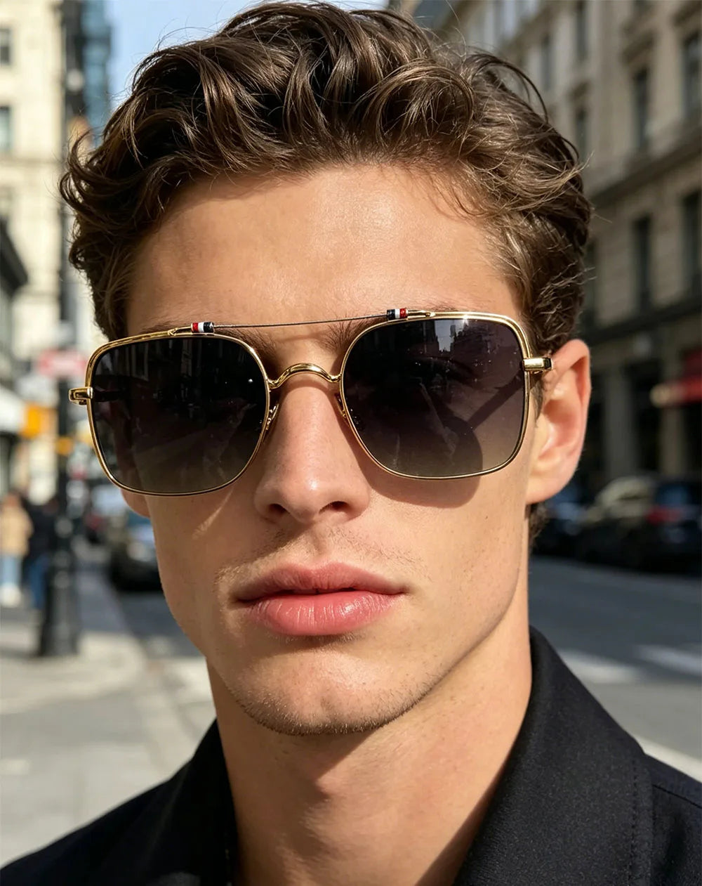 So Smooth Wind Retro Pilot Polarized Sunglasses TBX909