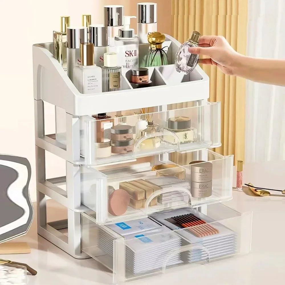 AEDG Multi-Layer Desktop Storage Box Organizer for Cosmetics and Jewelry