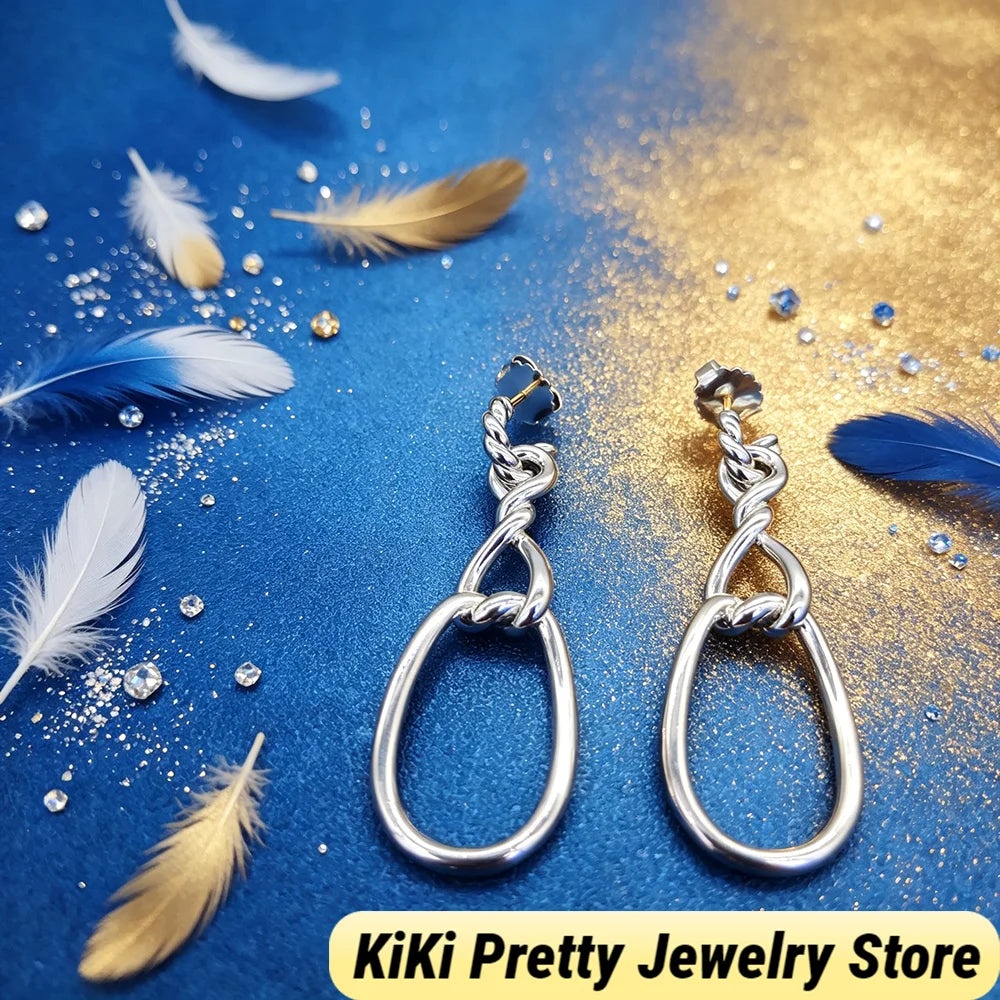 Sterling Silver Zircon Earrings 925 Elegant Gift Idea