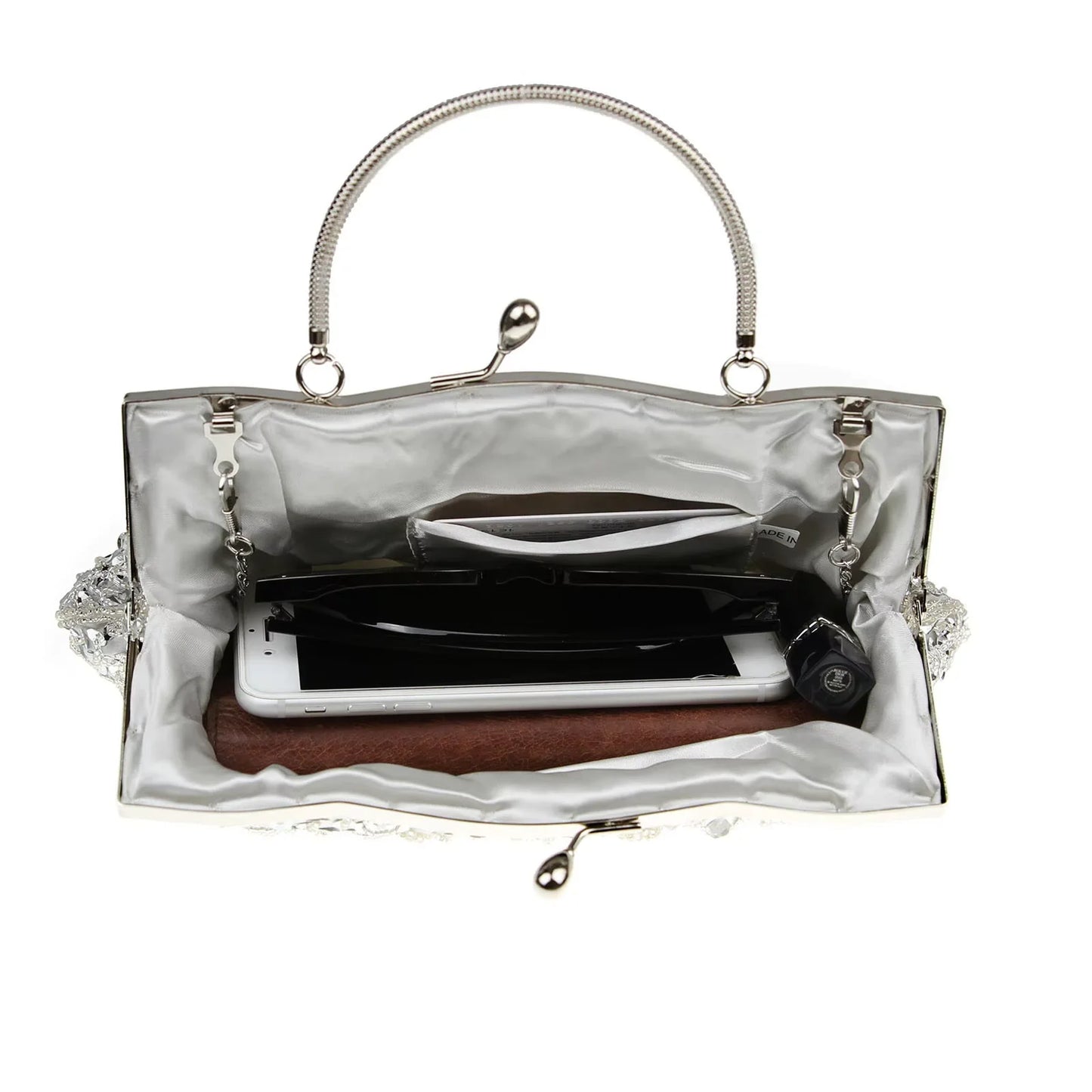Women's Retro Small Totes Evening Bags Beaded Embroidered Ladies Clutch Purse Shoulder Chain Wedding Party Handbags Bags Purses