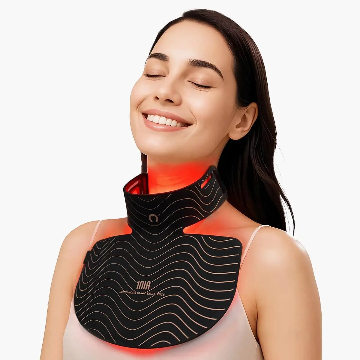 Red Light Therapy Mask for Neck & Décolleté – 850nm NIR + 3 Light Modes for Anti-Aging, Firming & Radiant Glow