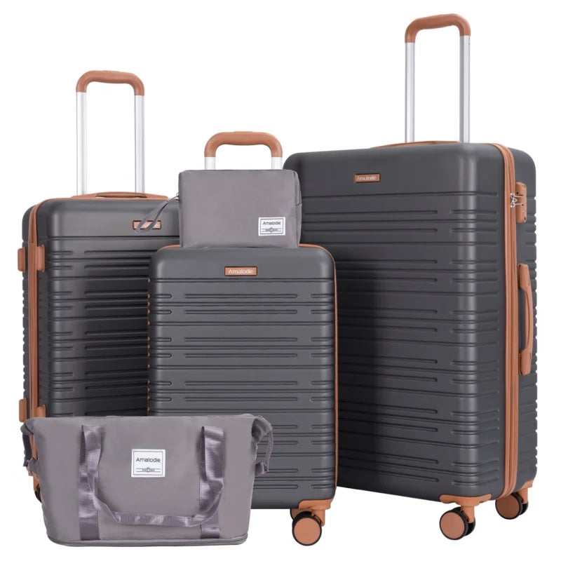 Travelhouse CN 5-Piece ABS Spinner Luggage Set With TSA Lock