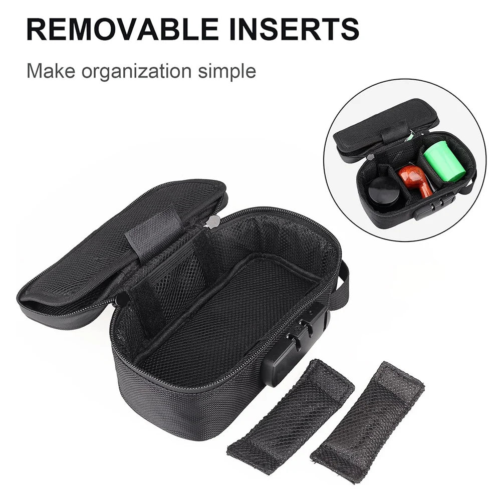 Odor Smell Proof Smoking Pipe Bag with Combination Lock Container Case Outdoor Travel Gift