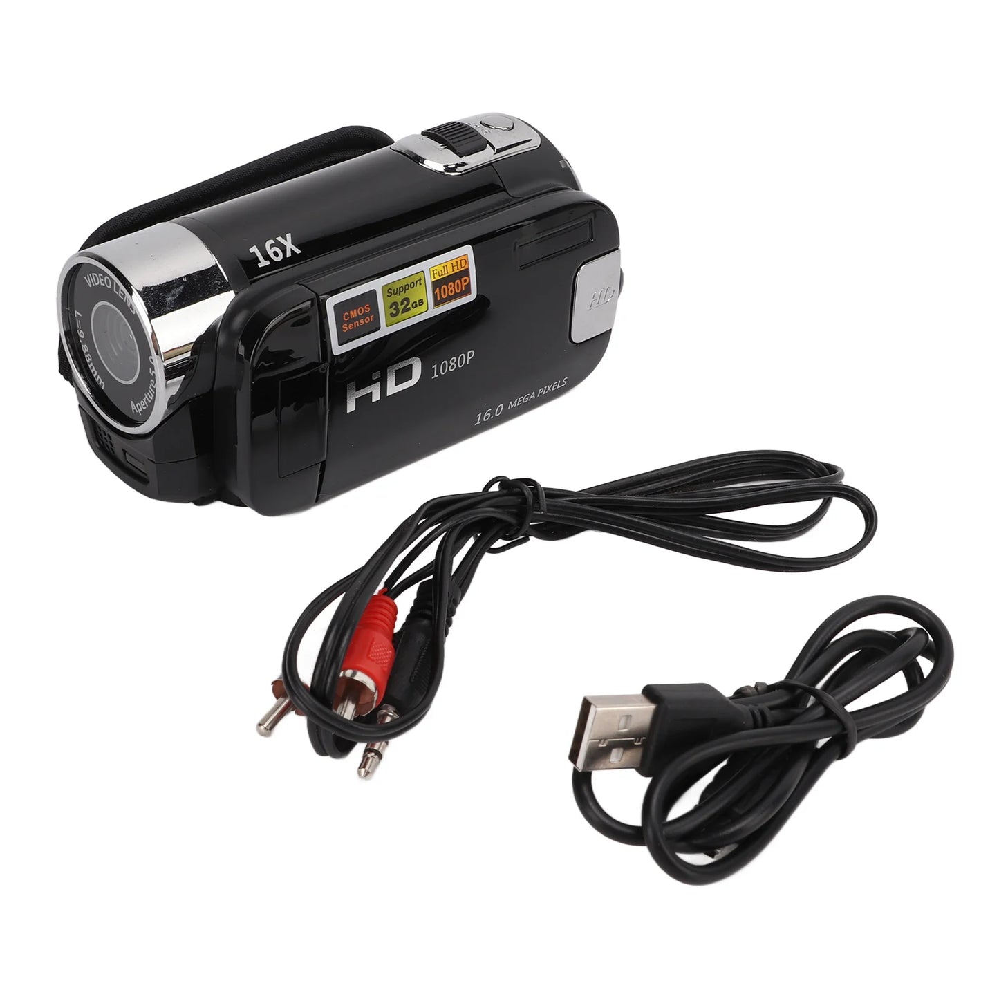 Digital Video Camcorder Portable Full HD 1080P 270° Rotation Handheld 16MP Digital Camcorders for Family for Kids for Gifts