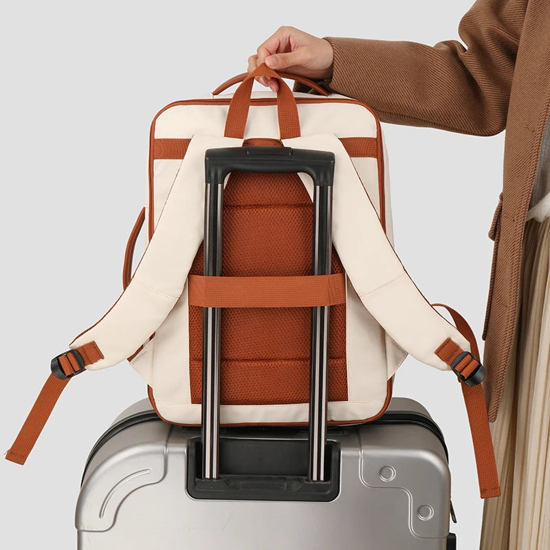 Oghuafee Large-Capacity Expandable Computer Backpack, Lightweight Commuter Backpack, Dry and Wet Separation Unisex Casual Nylon Backpack, Suitable for Commuting, Travel, Etc