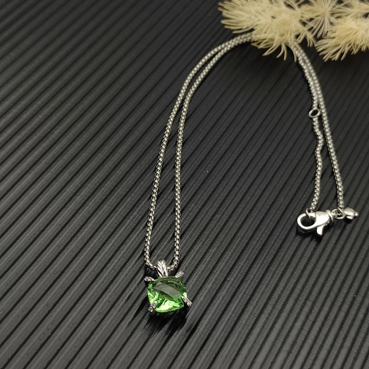 Zircon Square Diamond Cross Necklace Unisex Fine Jewelry