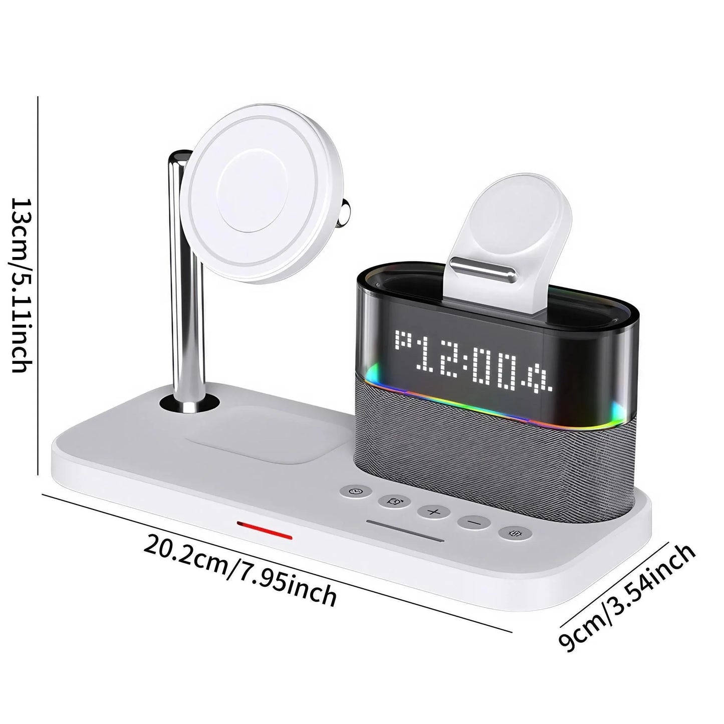 Wireless Charging Station Magnetic Stand for Series 17 16 15 14 13 12 iWatch Ultra 8 7 6 5 and Wireless Earbuds Pro 2 3