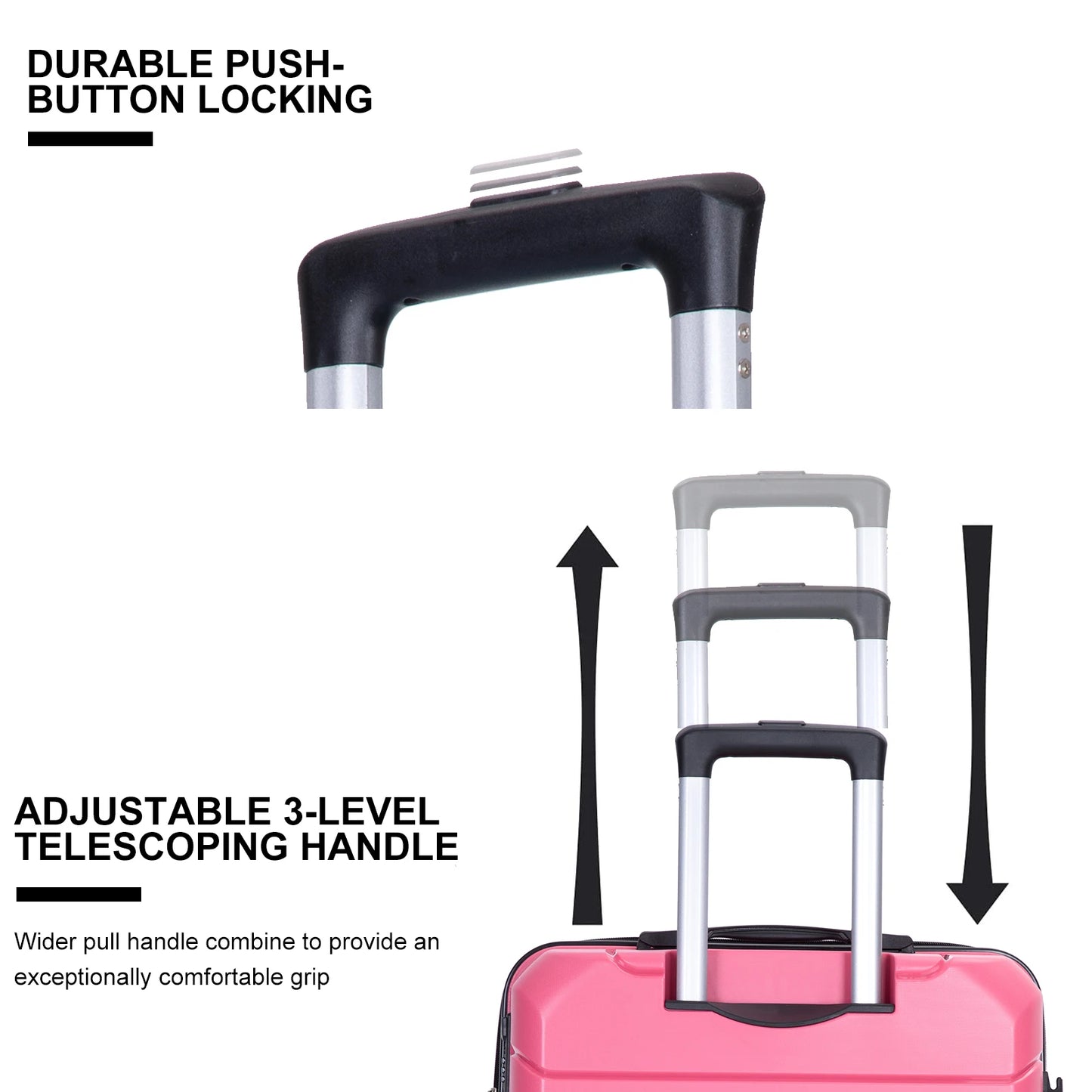 Travelhouse Hardshell Spinner Luggage Set Lightweight Three Piece