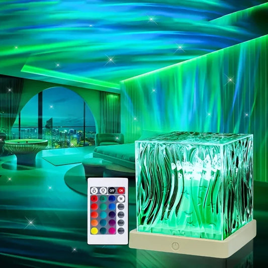 UOSU Ocean Wave Projector Light 16 Colors Remote Night Light