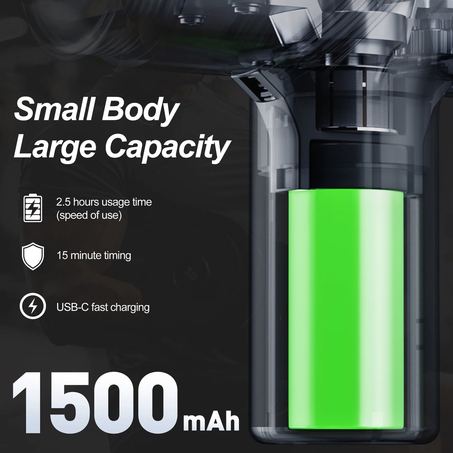 LEERCON Mini Muscle Massage Gun Deep Tissue, Silent Brushless Motor and Portable Massage Gun with 4 Interchangeable Heads for Deep Muscle Relief and Relaxation, Dropshipping Relax Gift for Women Men