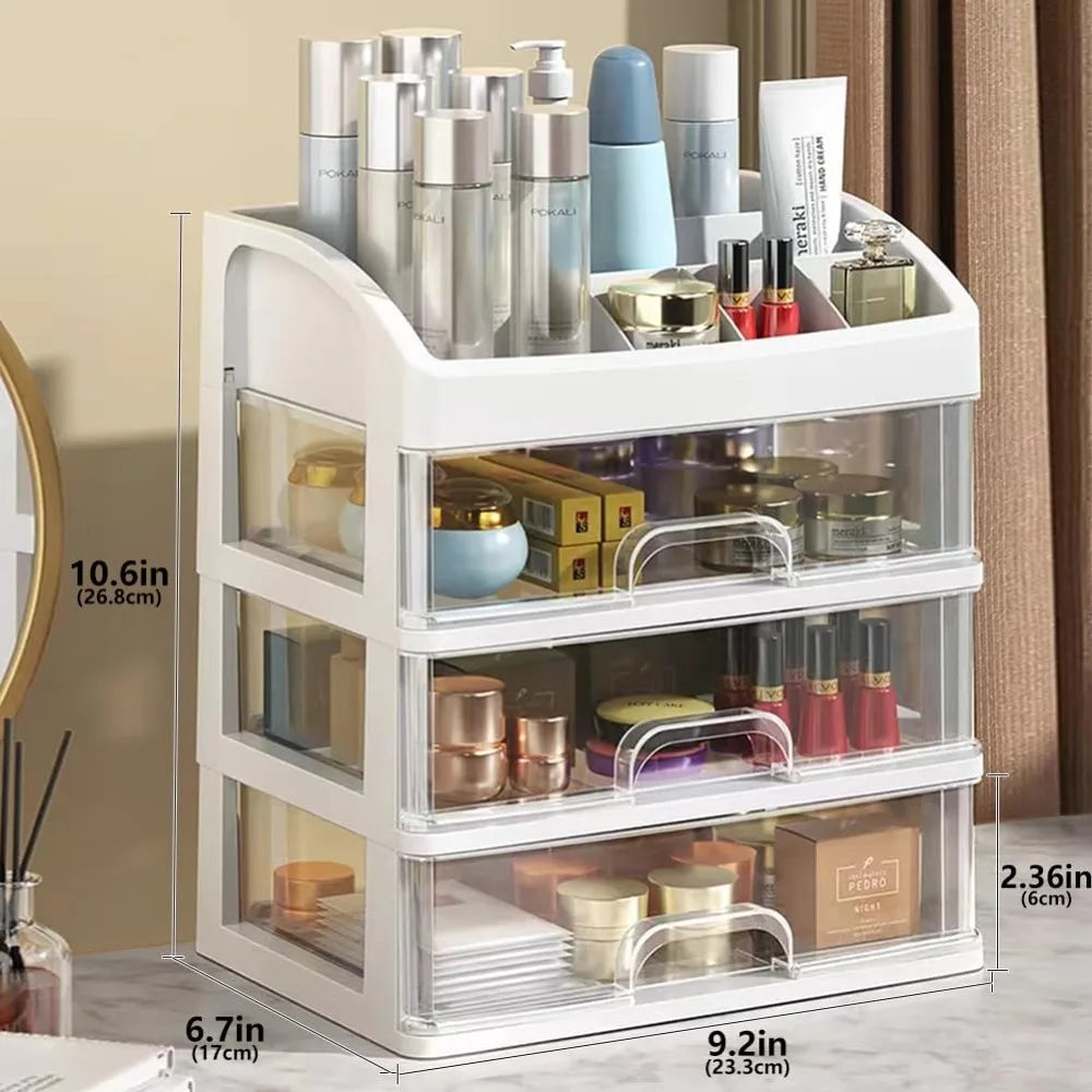 AEDG Multi-Layer Desktop Storage Box Organizer for Cosmetics and Jewelry