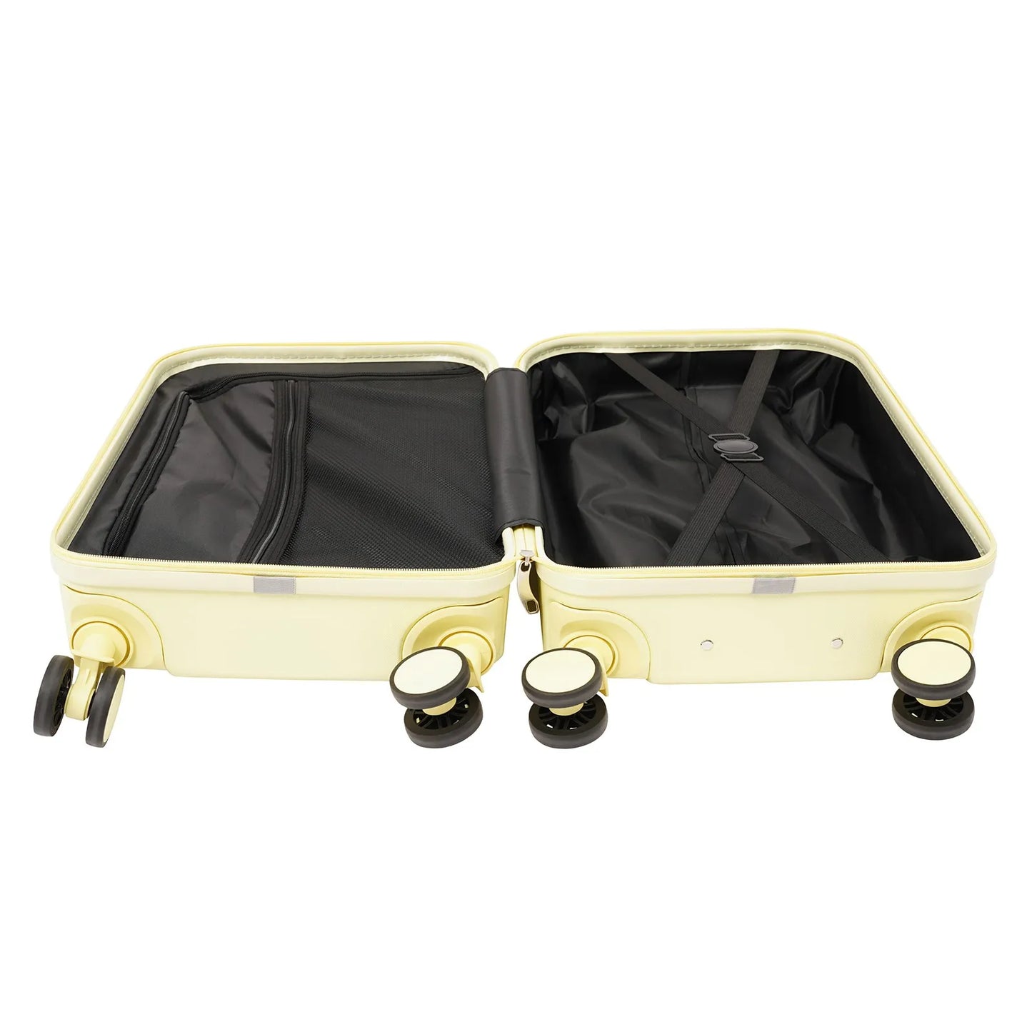 20" Travel Luggage Suitcase Yellow Carry on Luggage, Suitcase with Cup Holder Top Handle Top Handle USB Port for Short-distance Domestic and International Tourism, Business Trips, Vacations