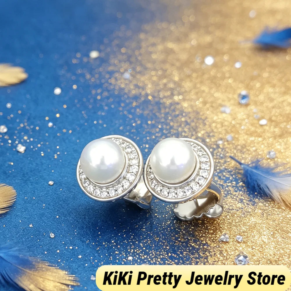 Sterling Silver Zircon Earrings 925 Elegant Gift Idea
