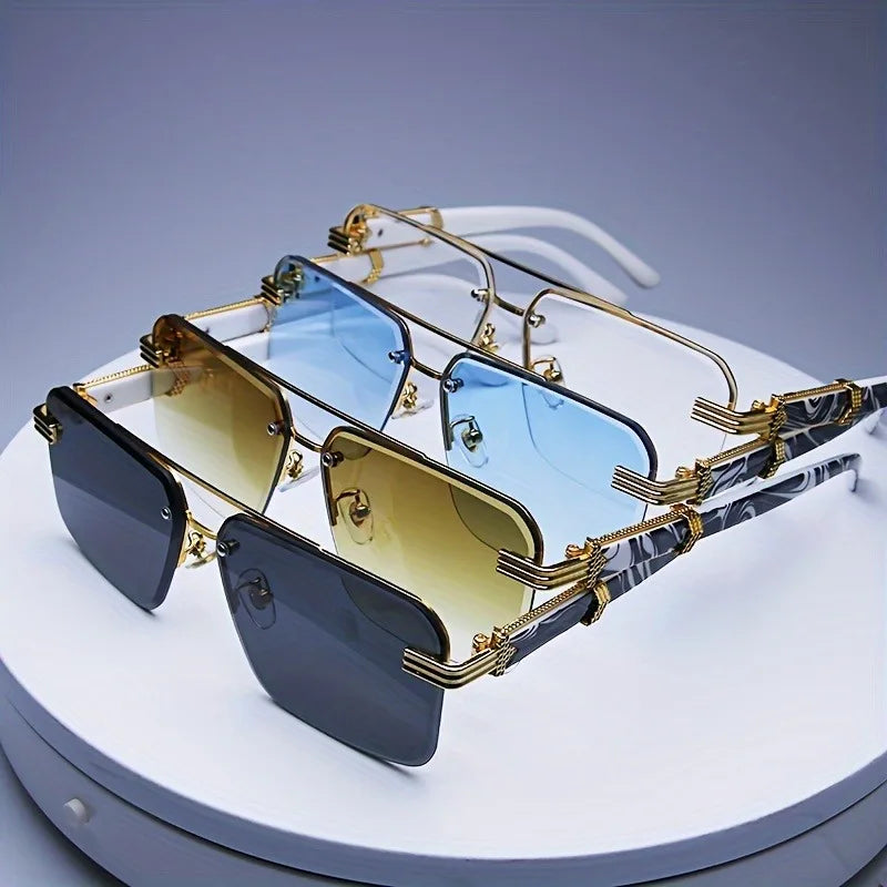 Rimless Sunglasses Frameless Classic Square Unisex UV Protection