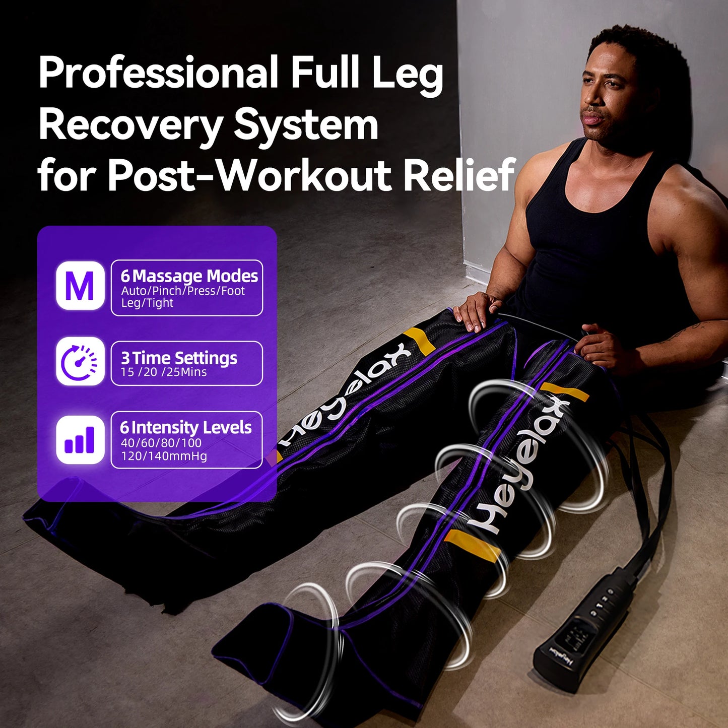Heyelax Leg Compression Massager For Circulation And Recovery