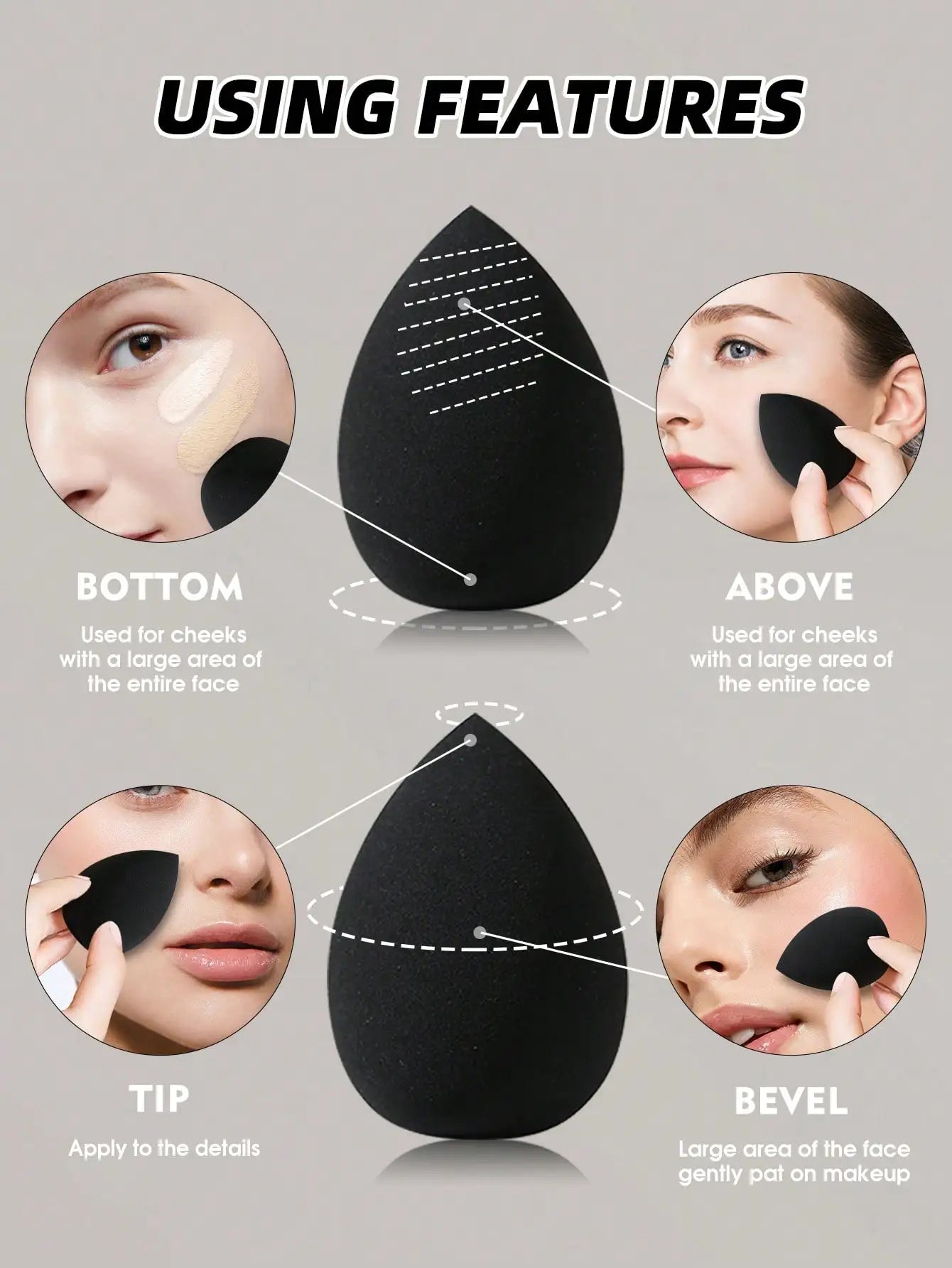 32 Makeup Brushes + 3 Waterproof Travel Toiletry Set + Practical Cleaning Bowl + 22PCS makeup Puffs