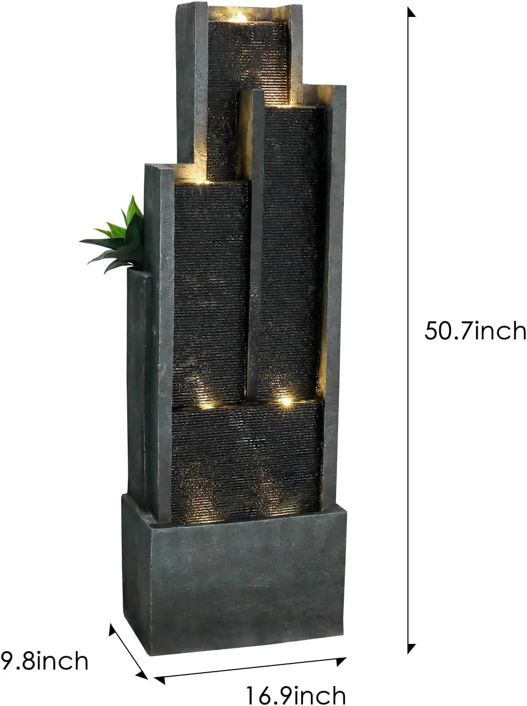 5 Tier Indoor Outdoor Garden Fountain Modern Floor Standing