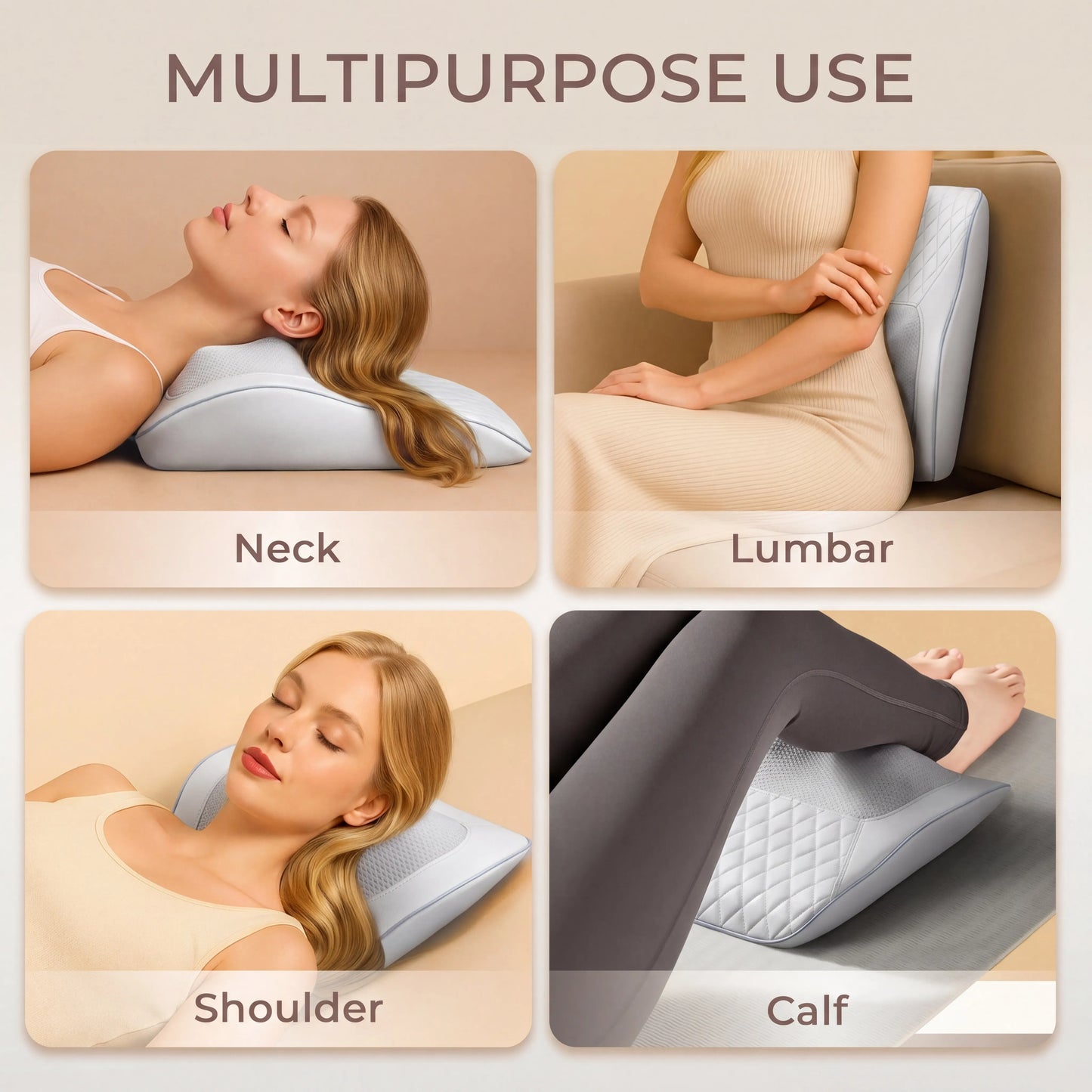 HIMOUTA Back Massager Pillow With Heat 3D Kneading For Neck And Shoulders