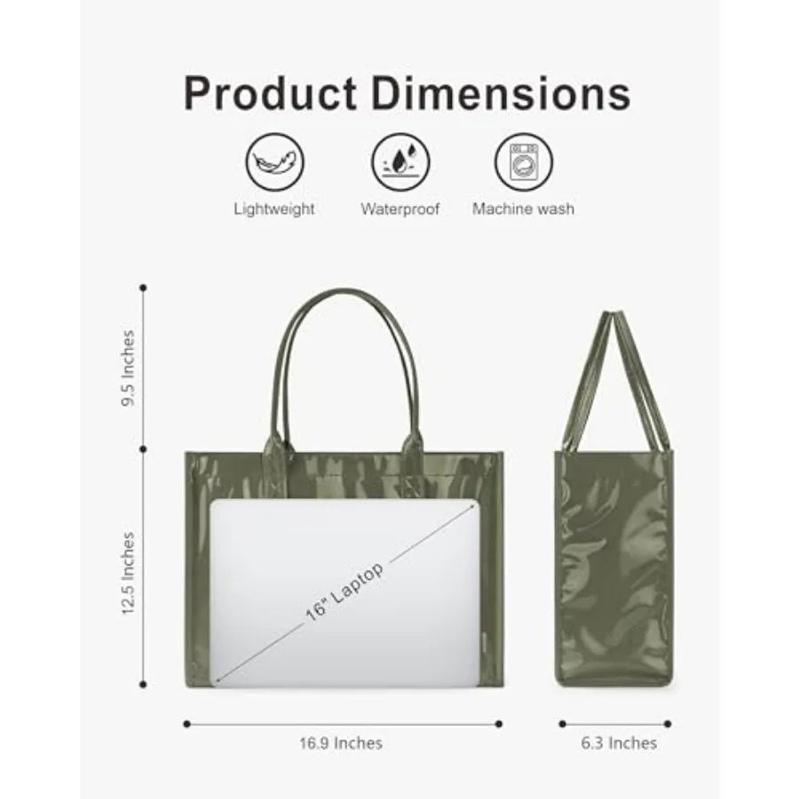 Women Polyester Tote Bag Top Handle Handbag With Letter Print