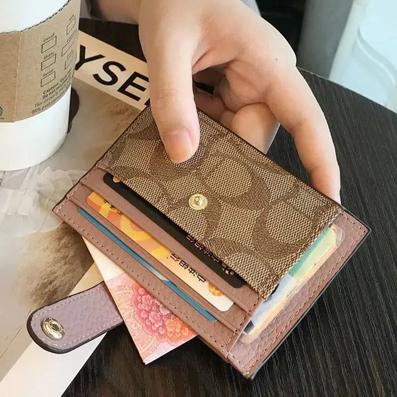 Monogram Ultra Thin Card Holder Ins Style Wallet For Women