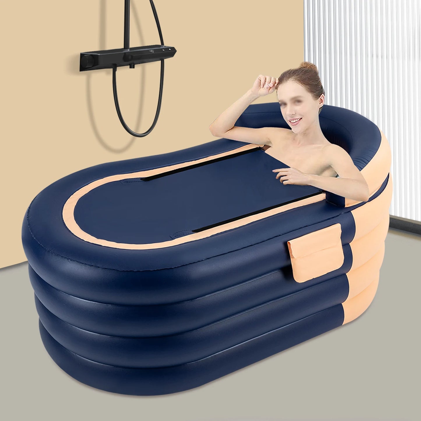 Inflatable Adult Bathtub With Air Pump Freestanding Spa Tub