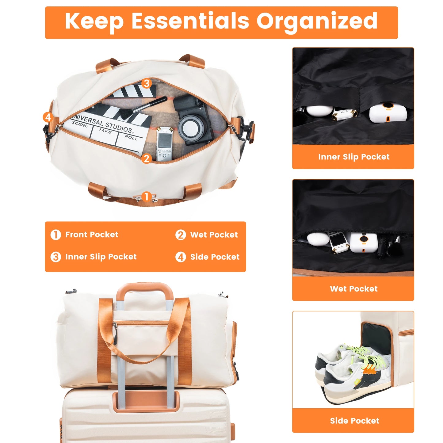 Travelhouse CN 8-Piece ABS Hard Case Luggage Set With TSA Lock