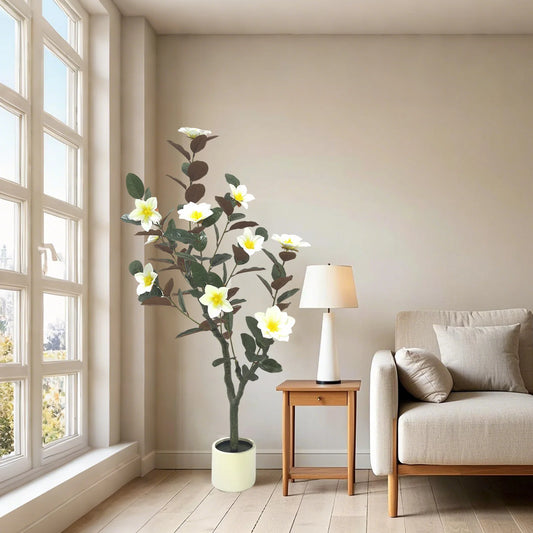 HiMISS Magnolia Artificial Tree In Pot Realistic Faux Plant Indoor