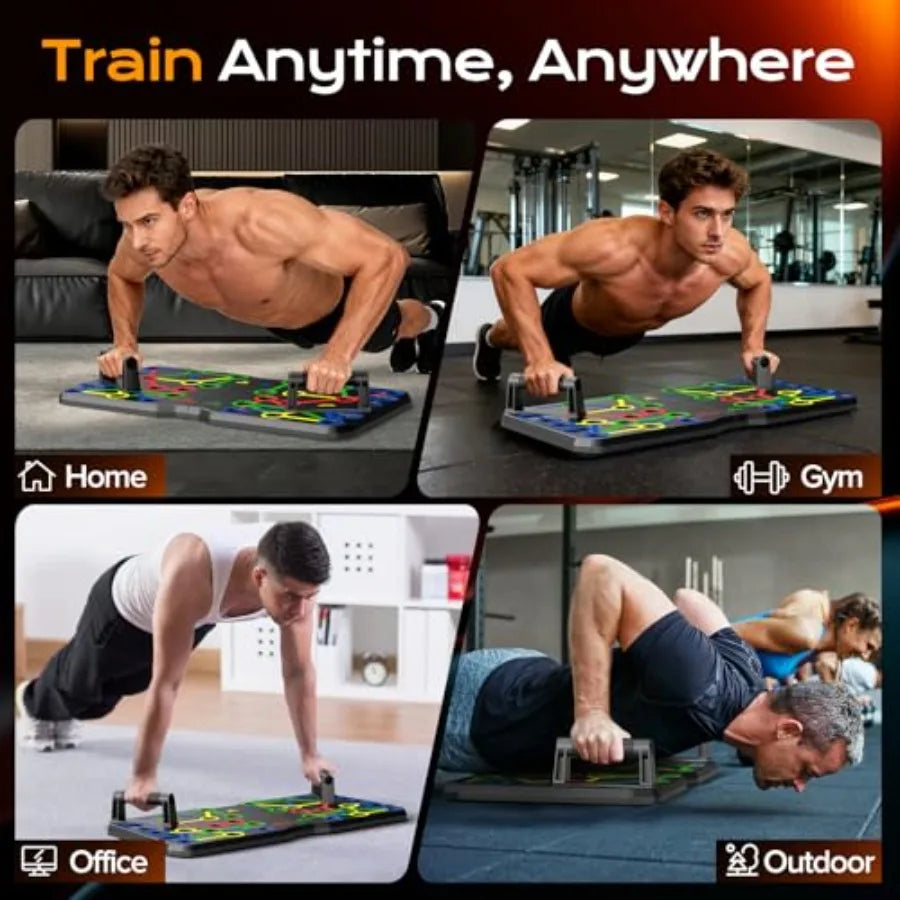 Extra Large Push Up Board 26.2" x 13.8", Portable 30-in-2 Workout Set for Push Up, Multi-functional Pushup Stands for Strength