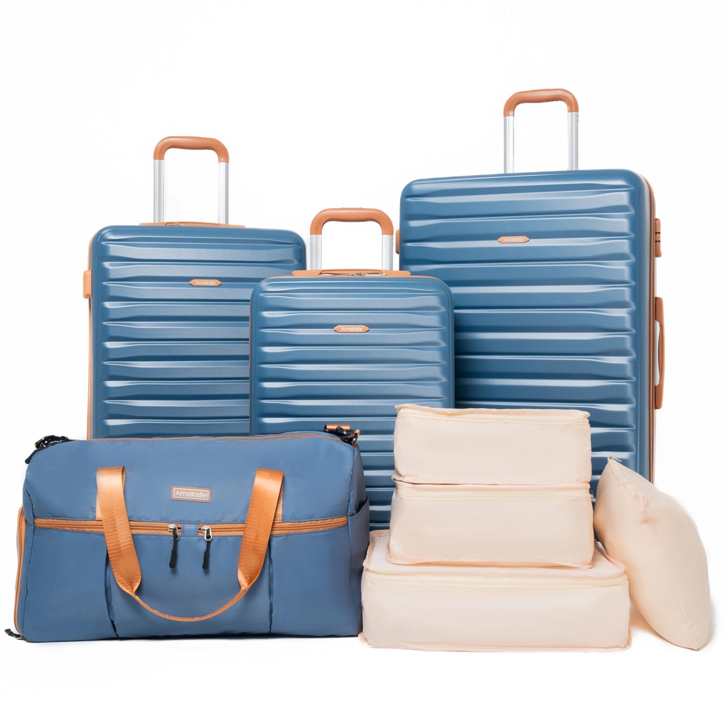 Travelhouse CN 8-Piece ABS Hard Case Luggage Set With TSA Lock
