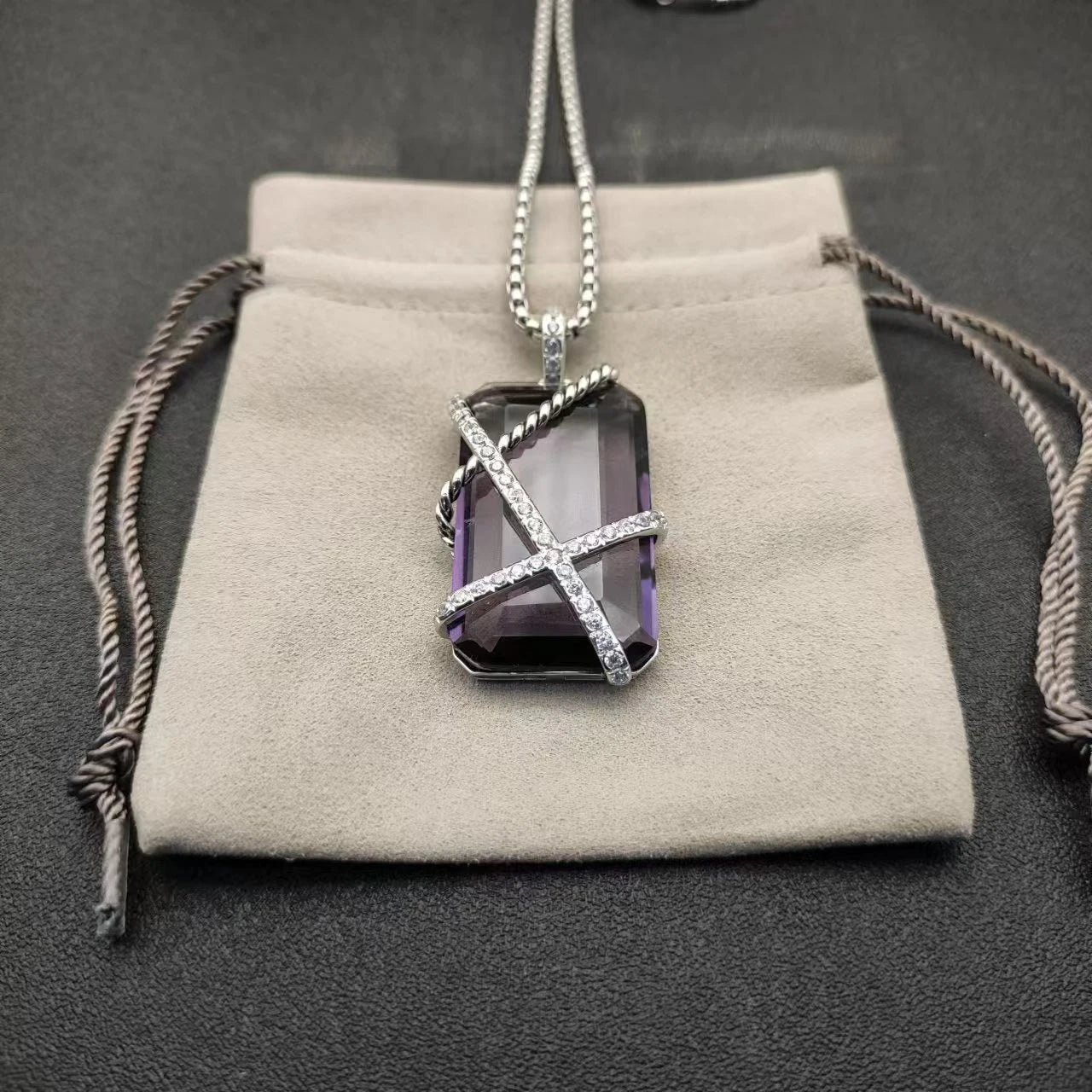 Versatile Zircon Pendant Necklace For Men And Women
