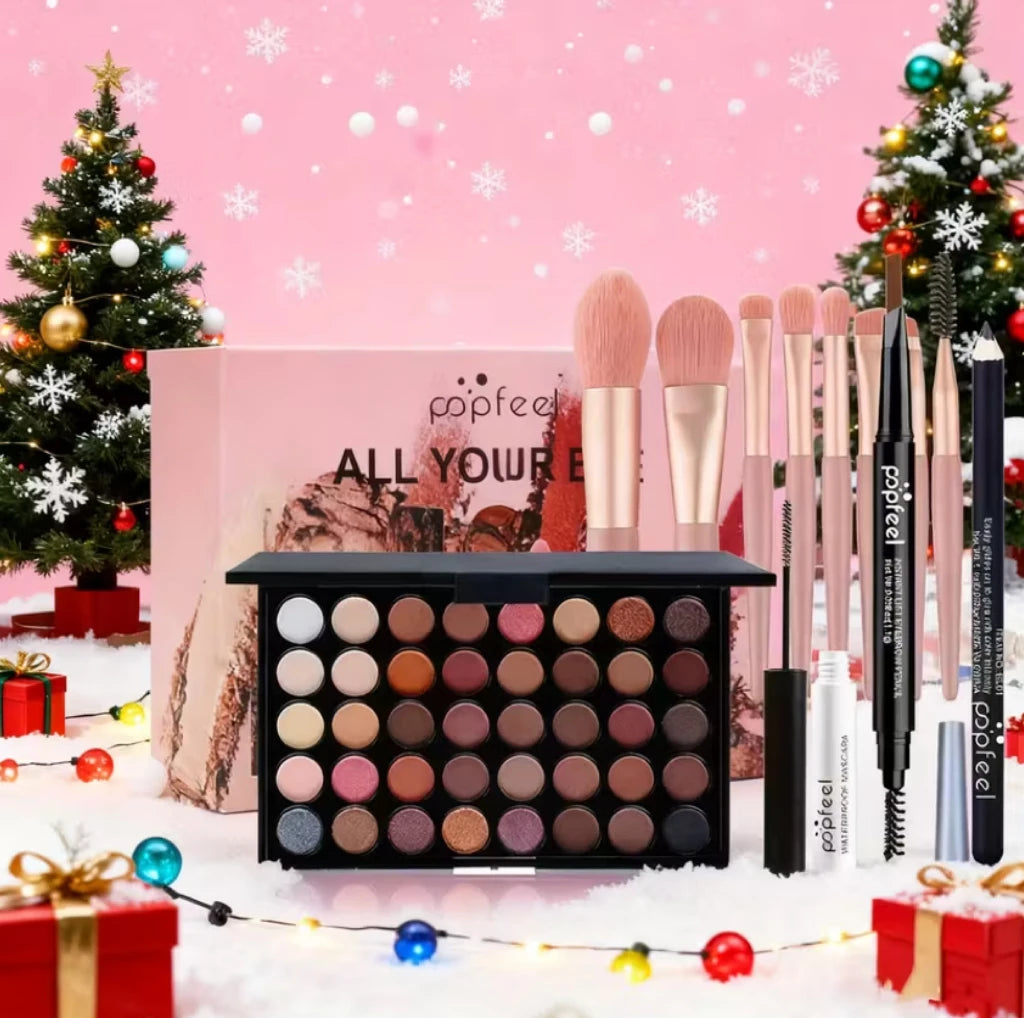 POPFEEL All In One Full Face Makeup Kit Brush Mascara