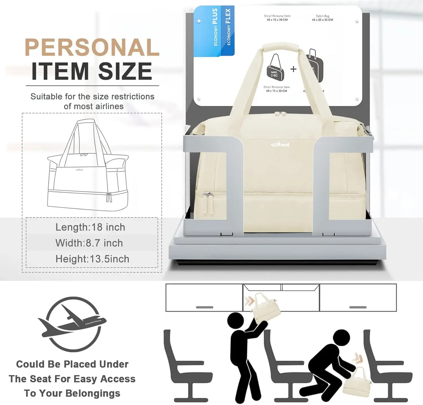 Womens Gym Bag With Shoe Compartment And Wet Pocket